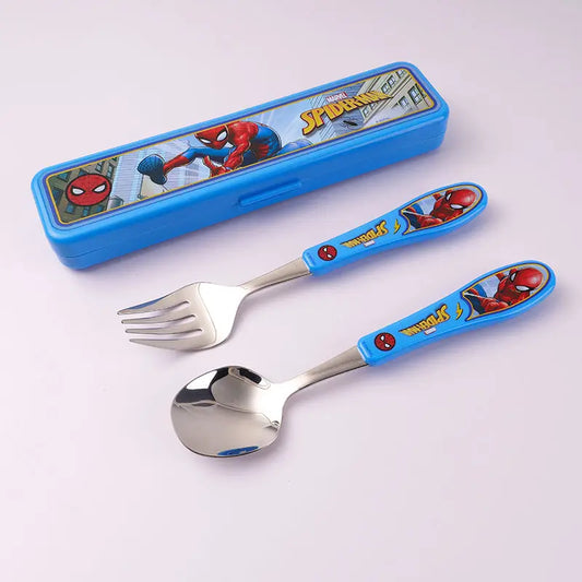 Marvel Superhero Stainless Steel Cutlery Set – Iron Man, Spider-Man, Captain America &amp; More for Kids