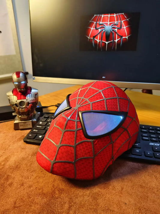 1:1 Tobey Spider-Man &amp; Venom Cosplay Mask – Light-Up 3D Helmet with Removable Lenses
