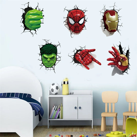 3D Spider Superhero Wall Stickers – Self-Adhesive Vinyl Décor for Kids’ Rooms