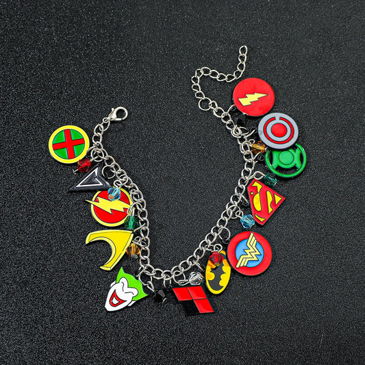 Marvel Avengers Superhero Logo Bracelet – Flash-Inspired Jewelry for Movie Fans