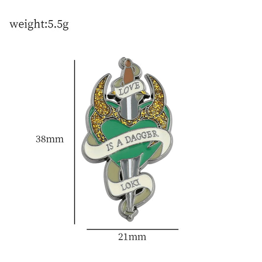 Marvel Film Loki Enamel Pins for Backpack Bag Scarf Collection Brooches Badges for Movie Fans
