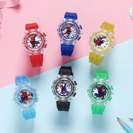 Marvel Spider-Man Kids Wristwatch – Light-Up Watch with Movie Character Design