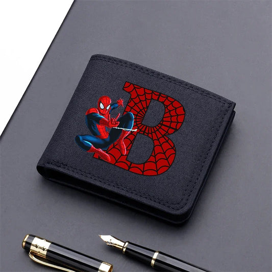 Marvel Spider-Man Leather Fold Wallet – Cartoon Superhero Card Holder &amp; Coin Purse for Men