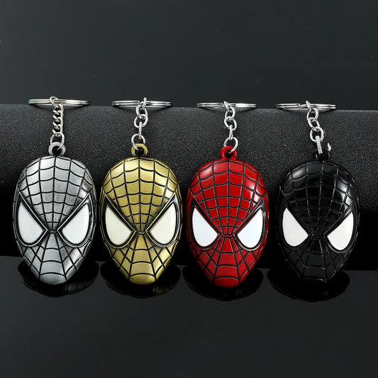 Marvel Spider-Man Keychain – Alloy Spider Mask Keyring for Fans &amp; Collectors