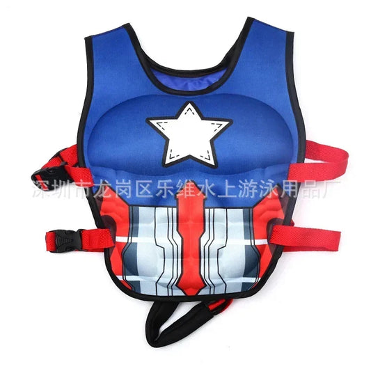 Marvel Avengers Cartoon Buoyancy Swimsuit for Kids – Iron Man, Spider-Man, Hulk, Captain America