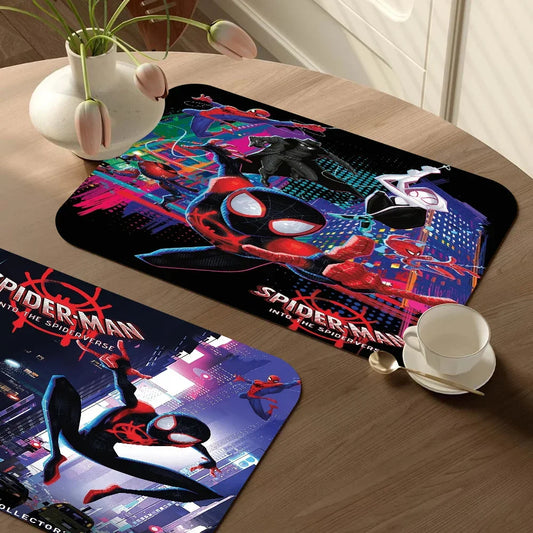 Avengers Spider-Man Kitchen Tableware Mat – Heat Resistant Drying Pad &amp; Counter Placemat