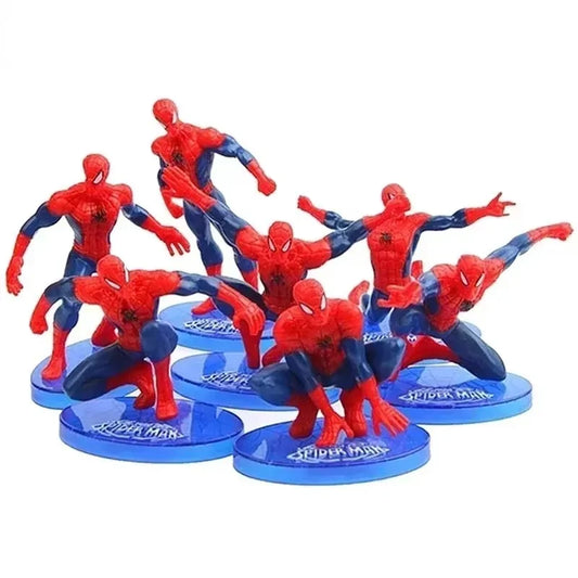 Marvel Spider-Man 7pcs Action Figure Set – Mini Avengers Model Toys &amp; Cake Toppers