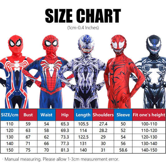 Marvel Black Spider-Man Costume – Boys’ Cosplay Bodysuit Jumpsuit