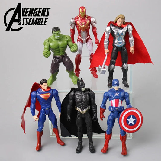 6pcs Marvel Avengers Cake Decoration Set – Superhero PVC Ornaments