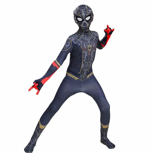 Black Amazing Spider Cosplay Costume – Kids' Zentai Spiderman Superhero Catsuit