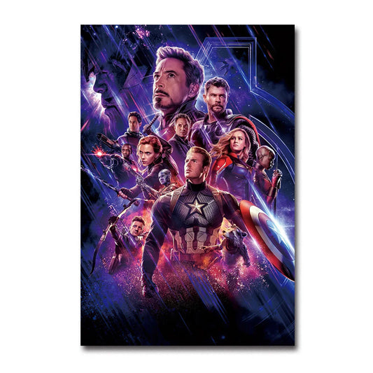 MINISO Marvel Avengers Canvas Poster – Superhero Wall Art for Modern Home Decor