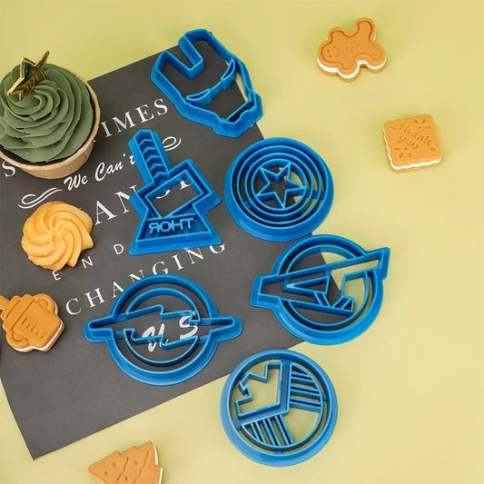 Marvel Avengers Cookie Cutter Set - 6pcs Superhero Baking Molds