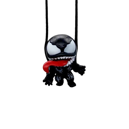 Cartoon Venom Car Pendant – Rearview Mirror Mini Action Figure Decoration