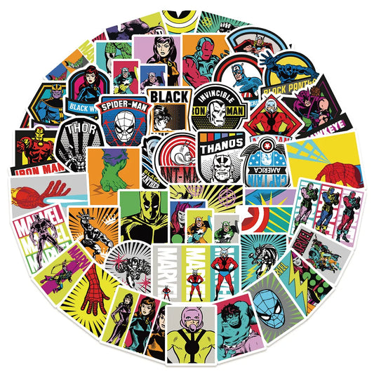 10/30/50PCS Disney Marvel Avengers Superhero Cartoon Sticker DIY Phone Laptop Luggage Skateboard Graffiti Decals Fun for Kid Toy
