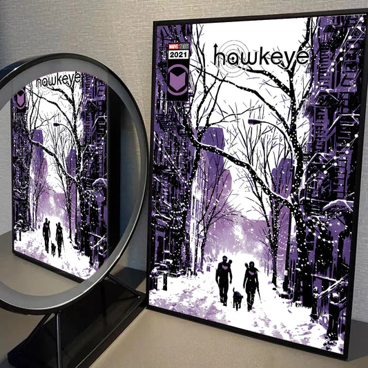 M-Marvel Hawkeye Poster – Self-Adhesive Waterproof Art Sticker for Wall Decor