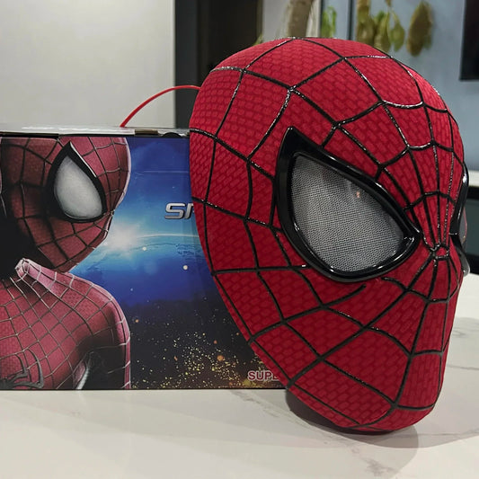 1:1 Spider-Man Cosplay Mask – Moving Eyes &amp; Remote Control Headgear for Kids