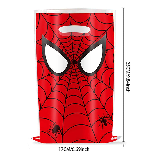 Spiderman Birthday Party Gift Bags – Spider Theme Plastic Candy Loot Bags for Kids