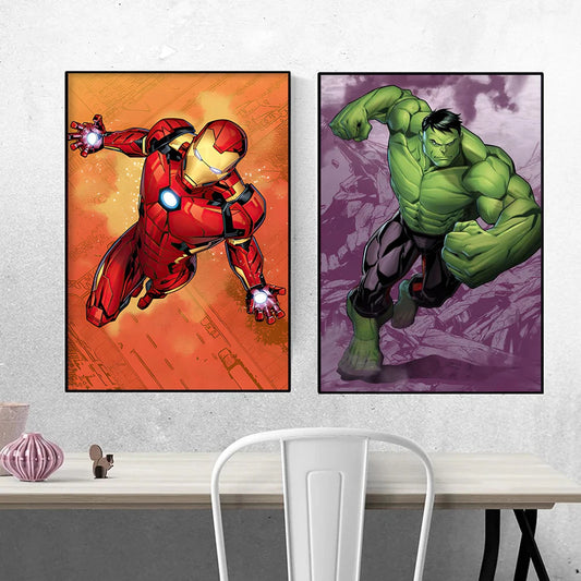 Marvel Spider-Man Wall Art Poster – Superhero Canvas Painting for Home &amp; Kids’ Room