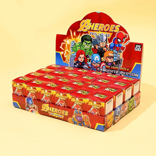Marvel Blind Box Mini Doll Set (24pcs) – Collectible Keychain Pendants for Kids