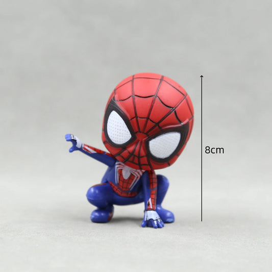 8cm Fight Spider-Man Figures – Mini Avengers Action Models for Kids &amp; Collectors