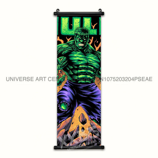 Marvel Avengers Scroll Poster – Wall Art Featuring Captain America, Iron Man, Thor &amp; Hulk
