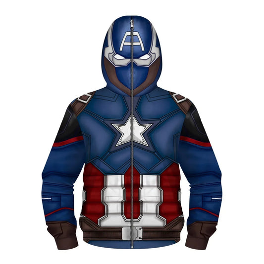 Kids Avengers Superhero Hoodie – Spider-Man, Miles Morales &amp; Iron Man