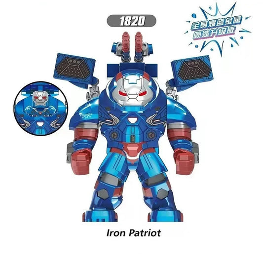 Marvel Mini Building Block Mecha Figurines – Hulk &amp; Iron Man Superhero Assembly Toys for Kids