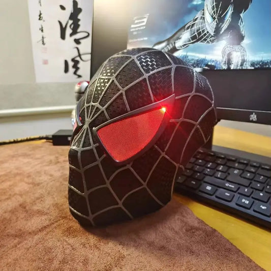 1:1 Tobey Spider-Man &amp; Venom Cosplay Mask – Light-Up 3D Helmet with Removable Lenses