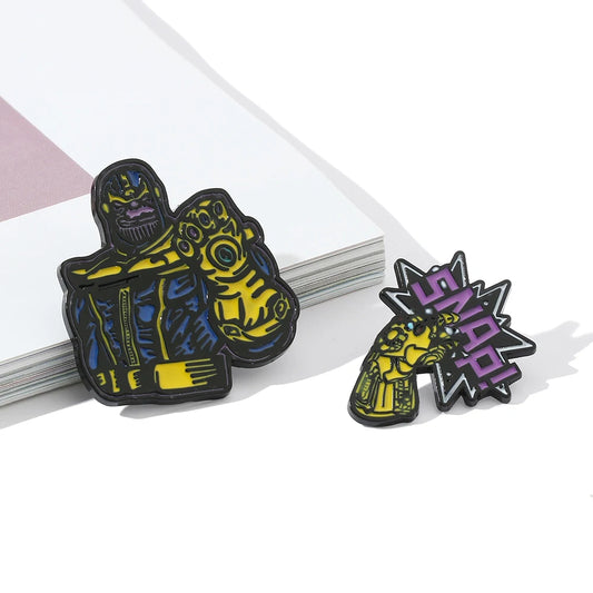 Marvel Avengers Thanos Brooches Badge Brooch Fashion Classics for Jacket Bag Enamel Pins Accessories for Fans Gifts