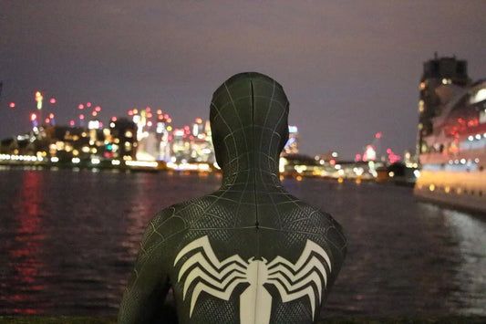 Halloween Venom &amp; Miles Morales Spider-Man Cosplay Costume – Adult Superhero Zentai Bodysuit Jumpsuit