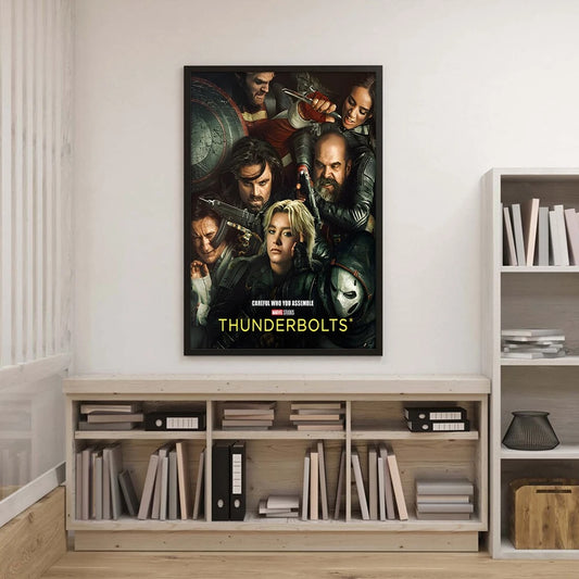 Thunderbolts (2025) Movie Canvas Poster – Marvel Superhero Wall Art Mural (Frameless)