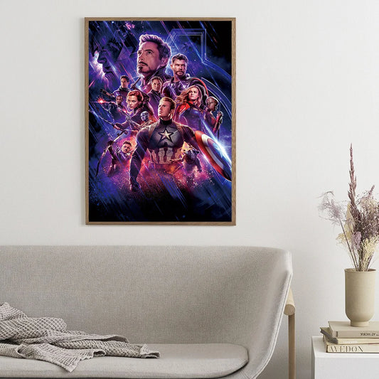 MINISO Marvel Avengers Canvas Poster – Superhero Wall Art for Modern Home Decor