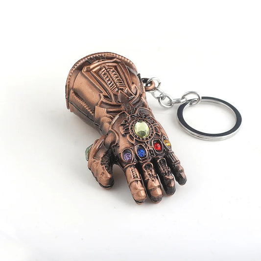 Marvel Thanos Infinity Gauntlet Keychain – Avengers Movie Alloy Pendant for Bags &amp; Backpacks