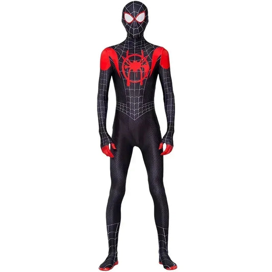 Anime Spider-Man Cosplay Costume – Miles Morales &amp; Gwen Jumpsuit for Adults