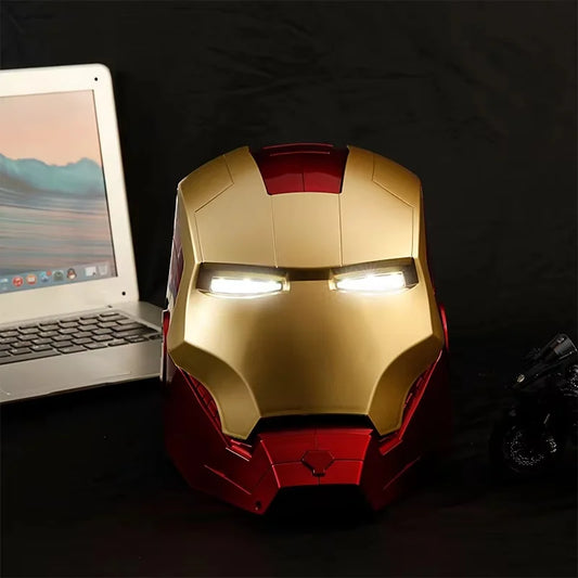 65cm Iron Man Helmet &amp; Glove Set – 1:1 Wearable LED Cosplay Prop for Adults &amp; Kids