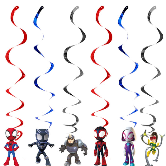 Spidey &amp; Friends Birthday Party Decoration Set – Balloons, Tableware &amp; Cake Toppers