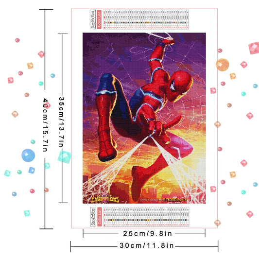 Marvel Spider-Man DIY Diamond Painting Kit – Superhero Rhinestone Mosaic Craft