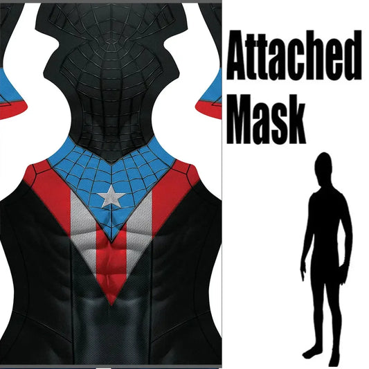 Spider-Man 2 Miles Morales Boricua Cosplay Costume – Halloween Zentai Bodysuit for Adults