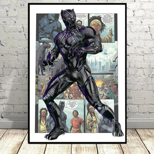 MINISO Marvel Wall Art Poster – Spider-Man, Iron Man, Hulk &amp; Thor Canvas Prints
