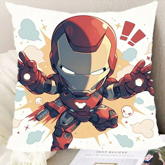 Marvel Superhero Pillowcase – Spiderman, Hulk, Iron Man Pattern Cushion Cover