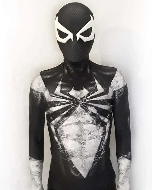 Symbiote Spiderman Cosplay Costume – 3D Printed Spandex Bodysuit for Adults
