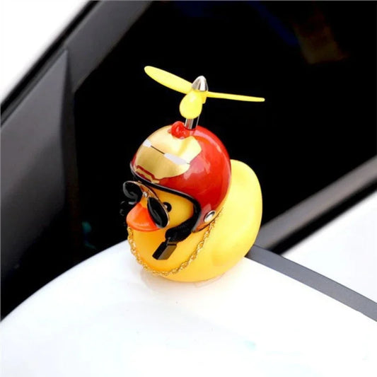Marvel Avengers Duck Figurine – Spiderman &amp; Iron Man Car/Bike Helmet Decoration