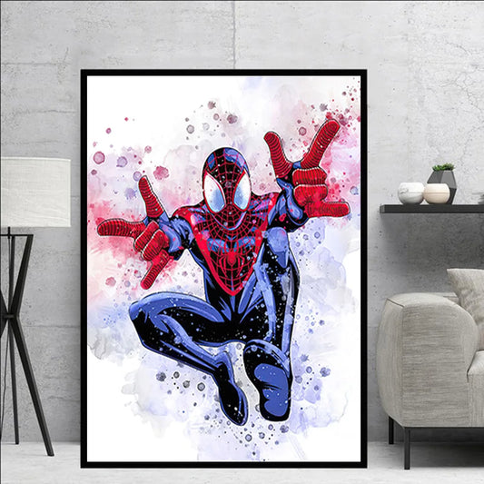 MINISO Marvel Avengers Watercolor Canvas Posters – Home Wall Art Prints featuring Spiderman, Iron Man &amp; Hulk