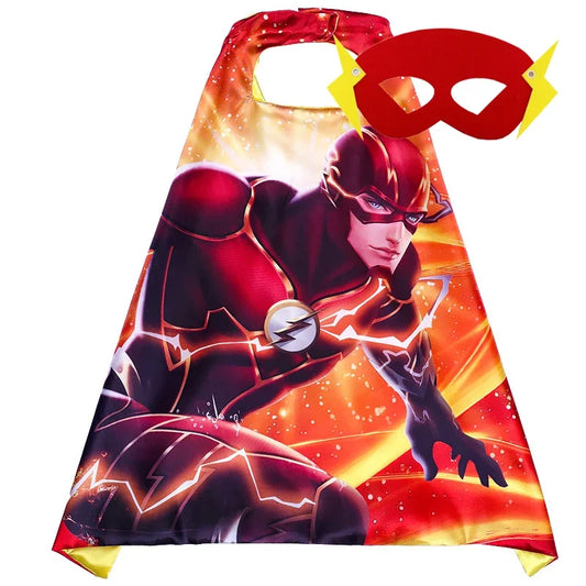 Disney Marvel Masquerade Cloak &amp; Mask Set – Spider-Man, Batman, Frozen Cosplay Costume for Kids