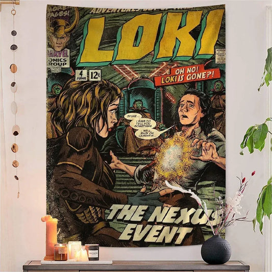 Marvel Loki TV Series Wall Tapestry – Large Boho Hanging Décor for Home &amp; Dorm