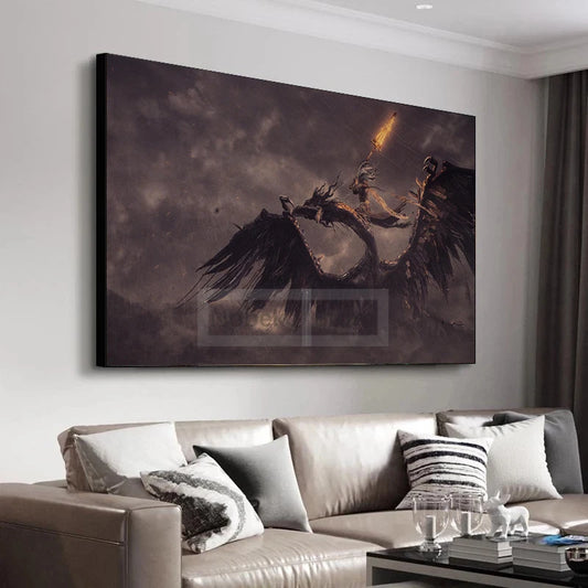 Classic Soul Games Dark Souls Horizontal Posters – Retro Canvas Wall Art for Home Decor
