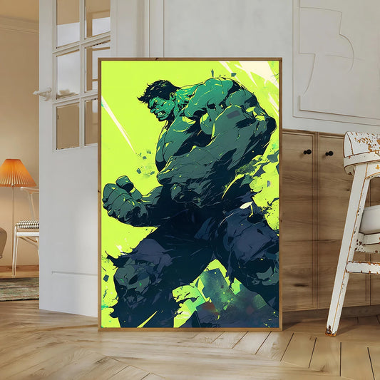 Marvel Hulk Self-Adhesive Movie Wallpaper Poster – Avengers Home Decoration for Kids