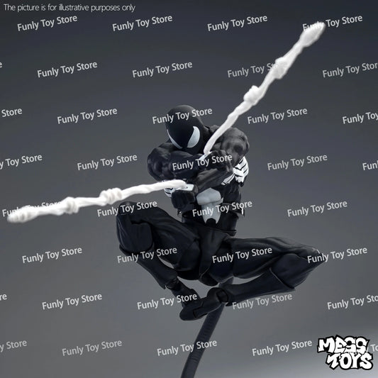 Mess Toys Spider-Man Symbiote Kaine Parker – Scarlet Spider Black Suit Anime Action Figure