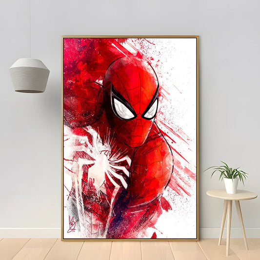 MINISO Spider-Man Watercolor Style Wall Art Poster – Marvel Superhero Canvas Print
