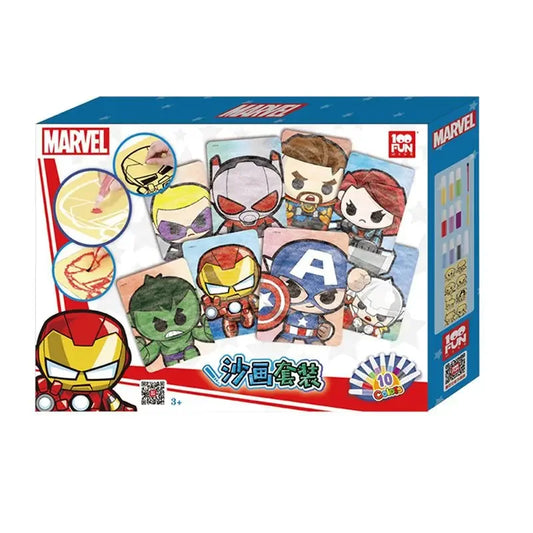 Marvel Avengers Sand Painting Kit – Spider-Man &amp; Captain America Creative Educational Toy for Kids